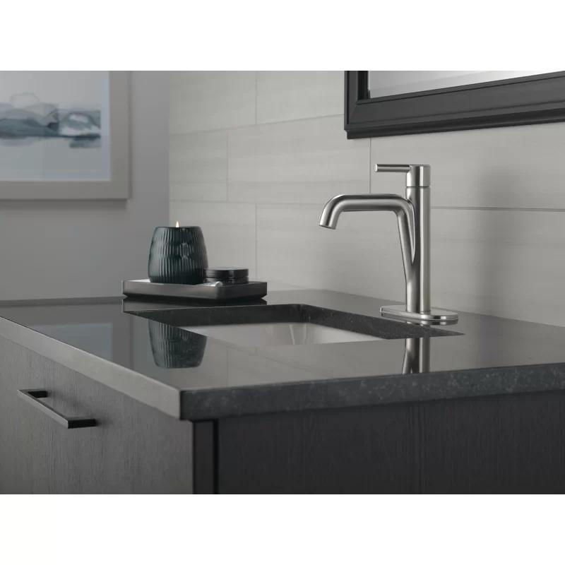 Delta Nicoli Sleek Stainless Steel Single Handle Bathroom Faucet