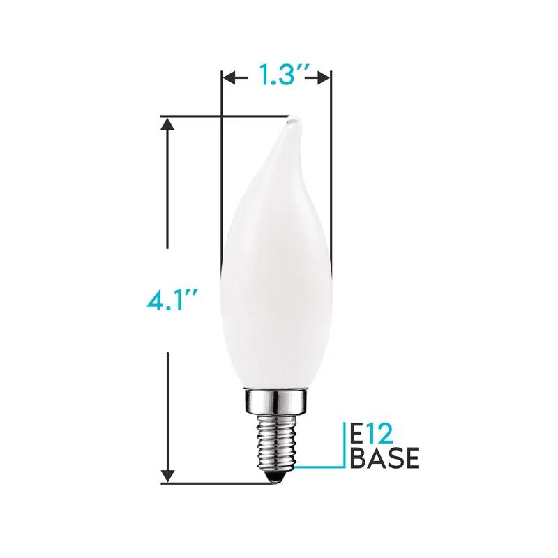 Warm White Frosted Dimmable LED Candelabra Bulbs