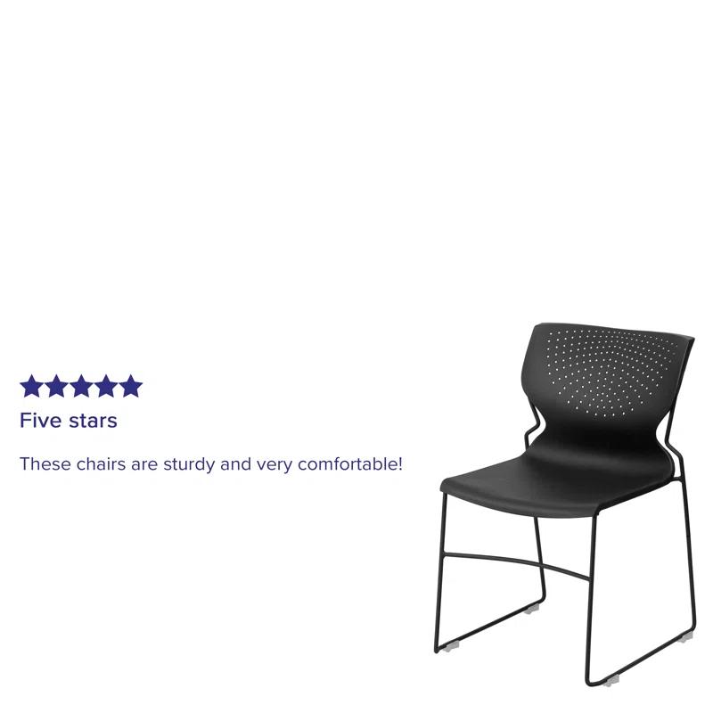 Flash Furniture Everleigh 661 lb. Capacity Full Back Stack Chair with Powder Coated Frame