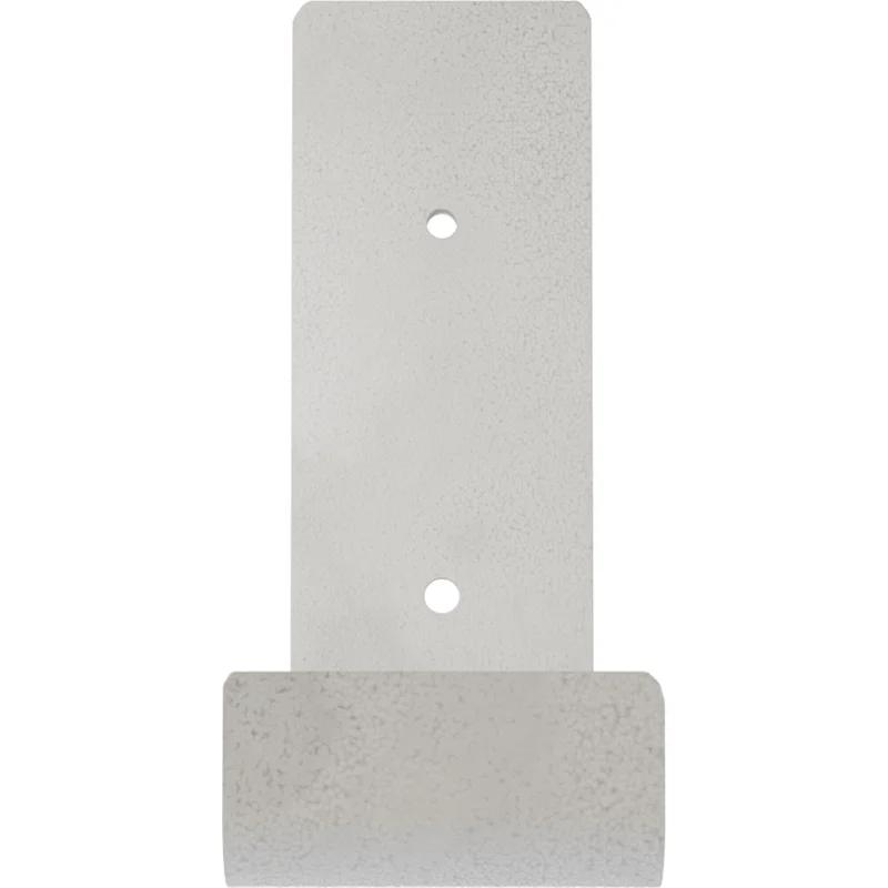 Hammered White Steel 5.5" Urban-Style Hanging Shelf Bracket