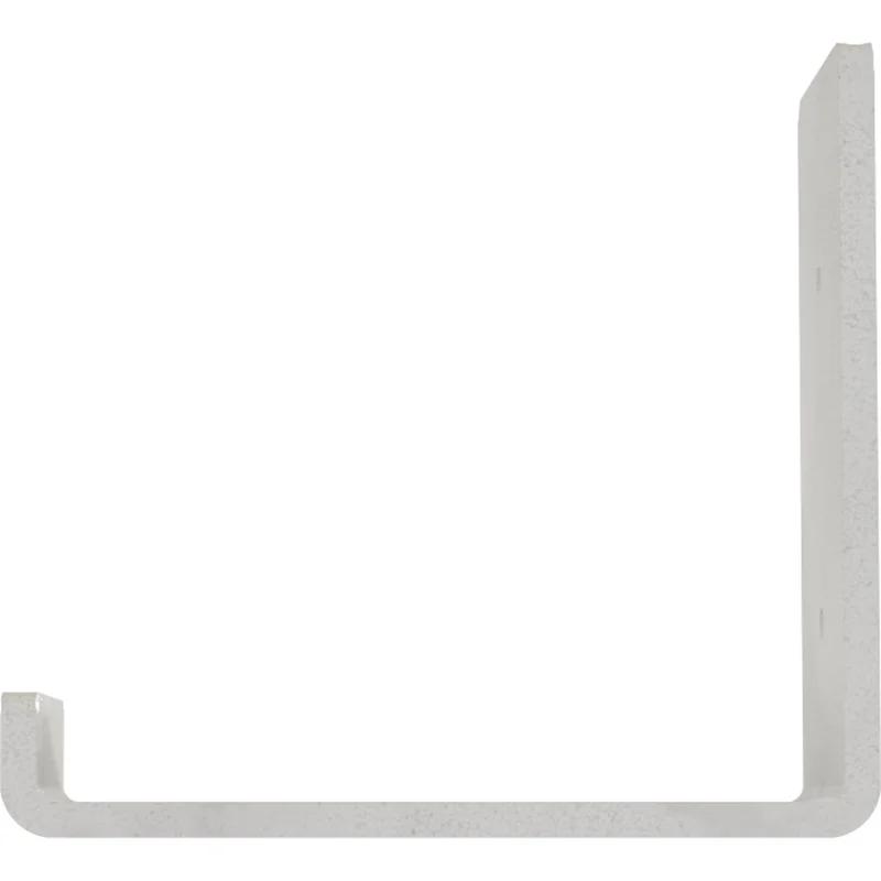 Hammered White Steel 5.5" Urban-Style Hanging Shelf Bracket