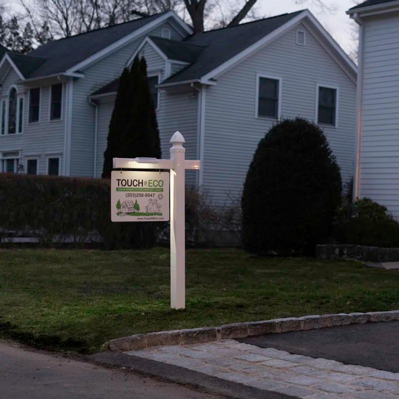 Touch of ECO LITEAGENT - Solar LED for Post & Sign Lighting - Includes Adjustable Mounting Bracket (Set of 2)