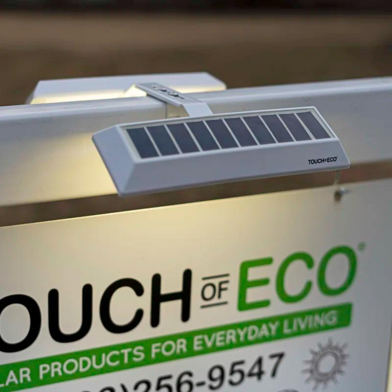 Touch of ECO LITEAGENT - Solar LED for Post & Sign Lighting - Includes Adjustable Mounting Bracket (Set of 2)