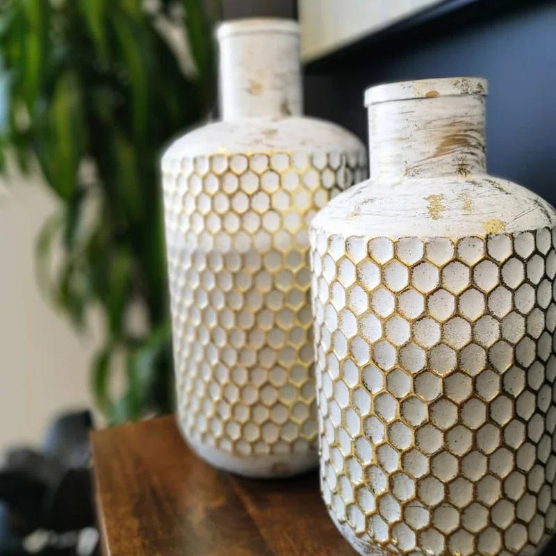 Gild Marilla, S2 Metal Table Vase & Reviews | Perigold