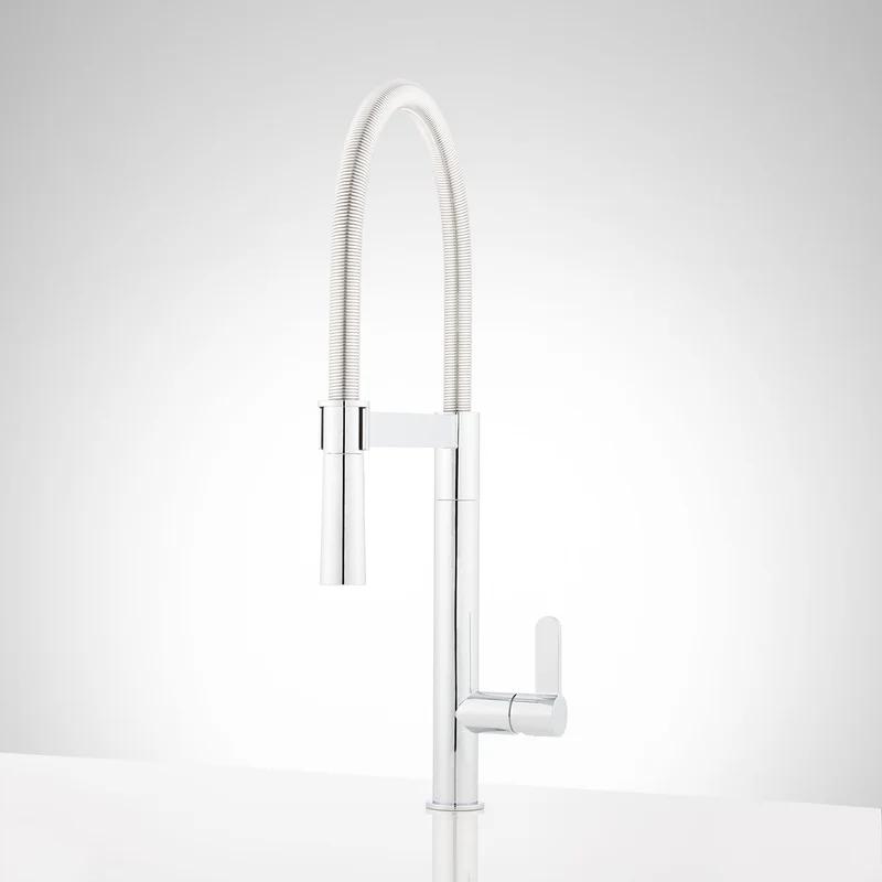 Ocala Modern Chrome Pull-Down Kitchen Faucet with Dual Spray