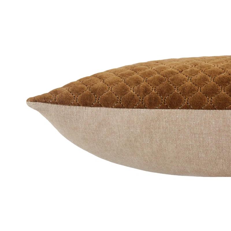 Floretta Embroidered Cotton Lumbar Throw Pillow