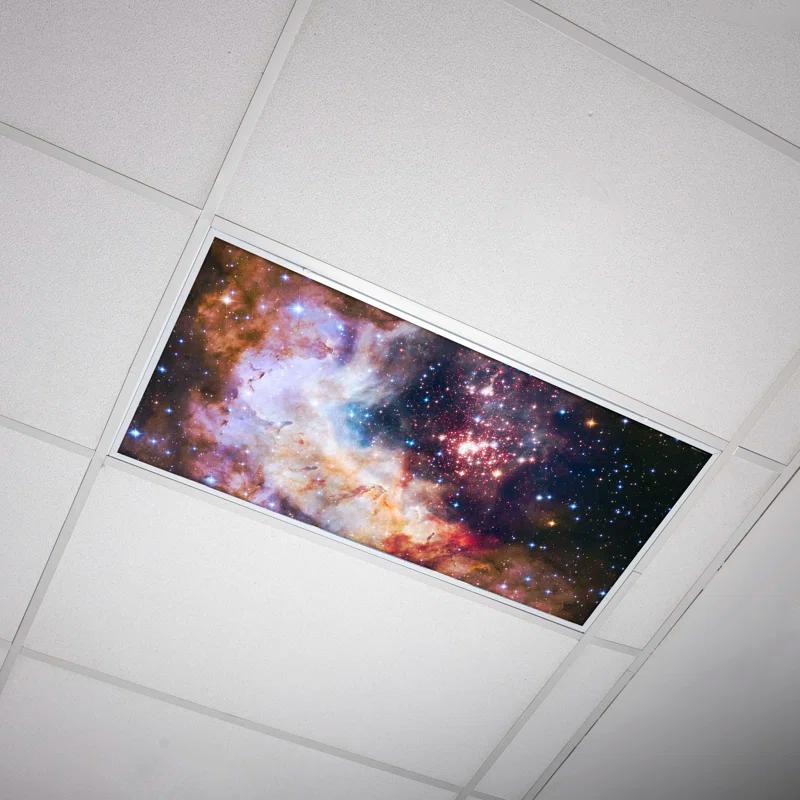 Octo Lights Astronomy Fluorescent Light Covers for Ceiling Lights - For 2x4 Light Fixture - by Octo Lights