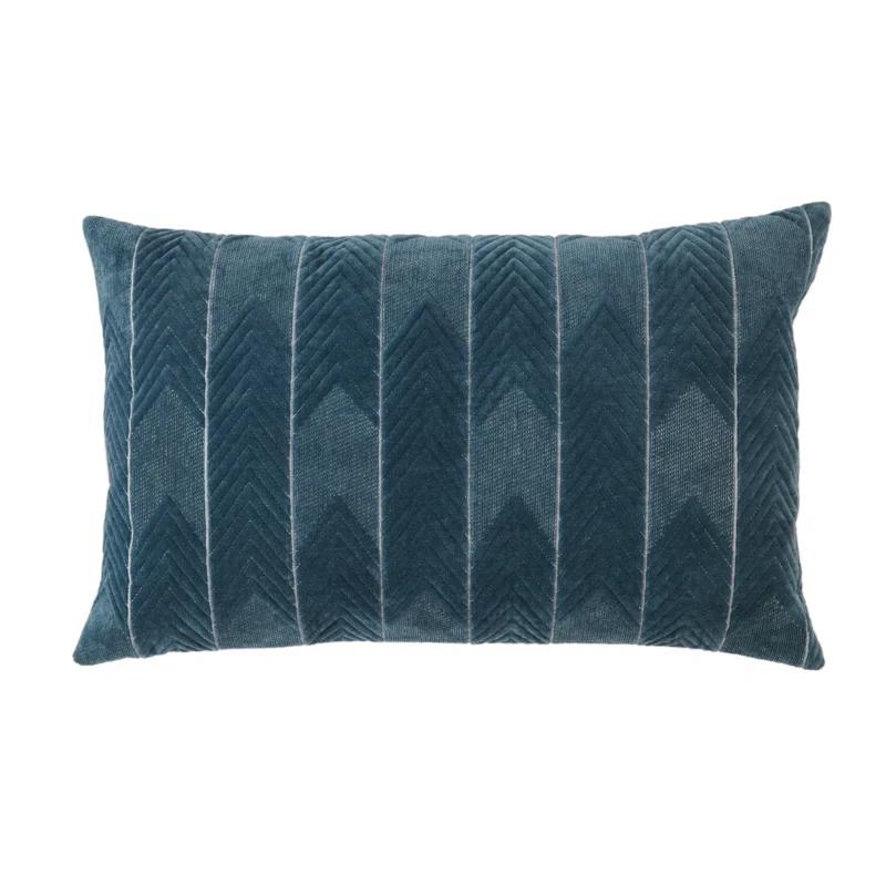 Floretta Embroidered Cotton Lumbar Throw Pillow