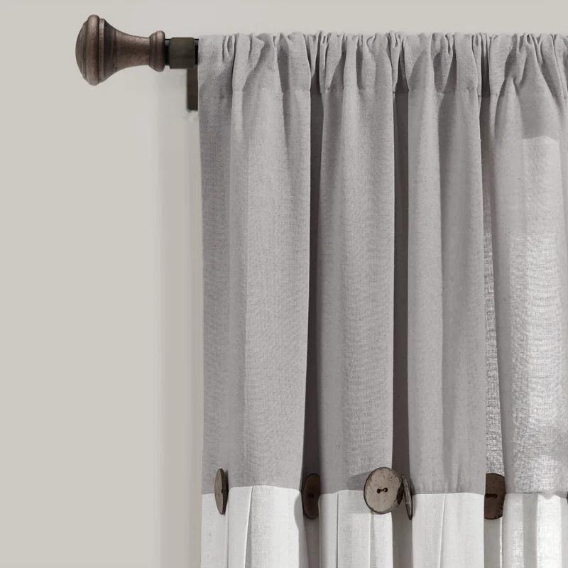 Lush Decor Semi Sheer Curtain Single Panel