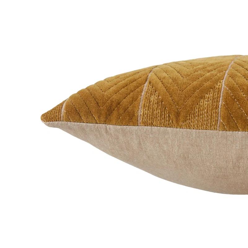 Floretta Embroidered Cotton Lumbar Throw Pillow