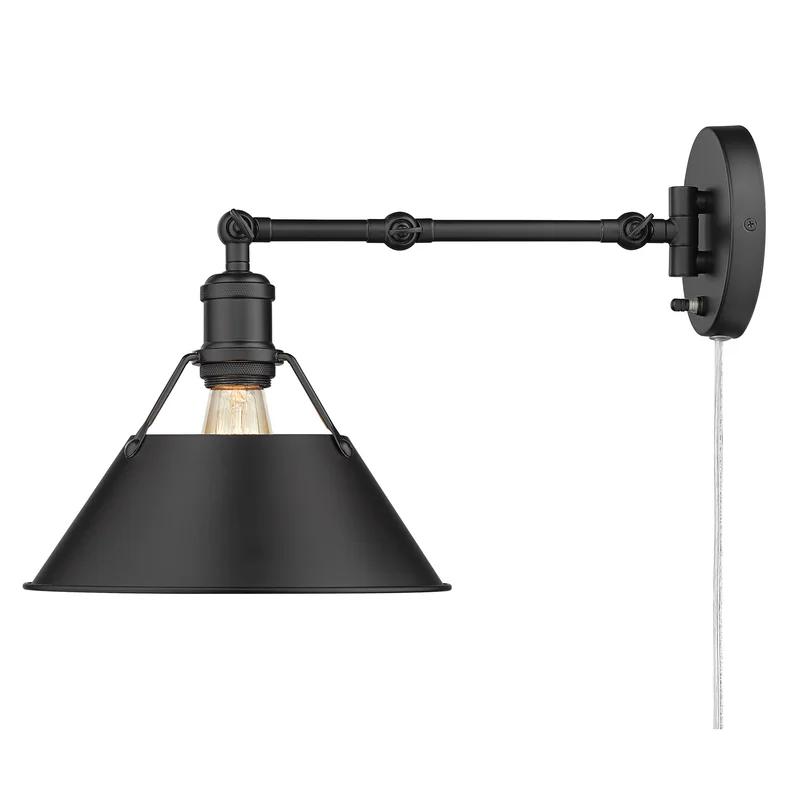 Orwell Matte Black Industrial Swing Arm Sconce