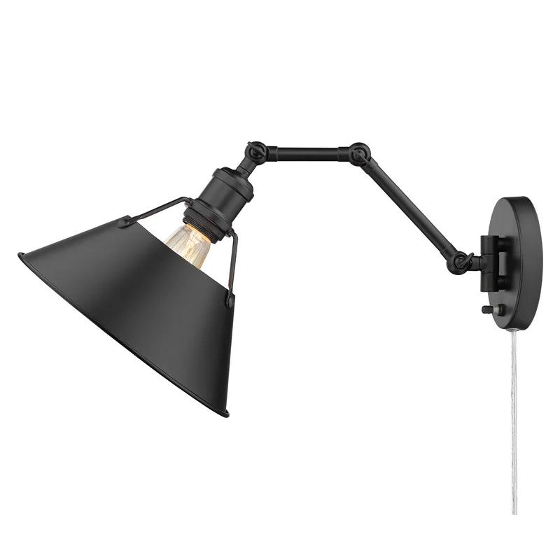 Orwell Matte Black Industrial Swing Arm Sconce