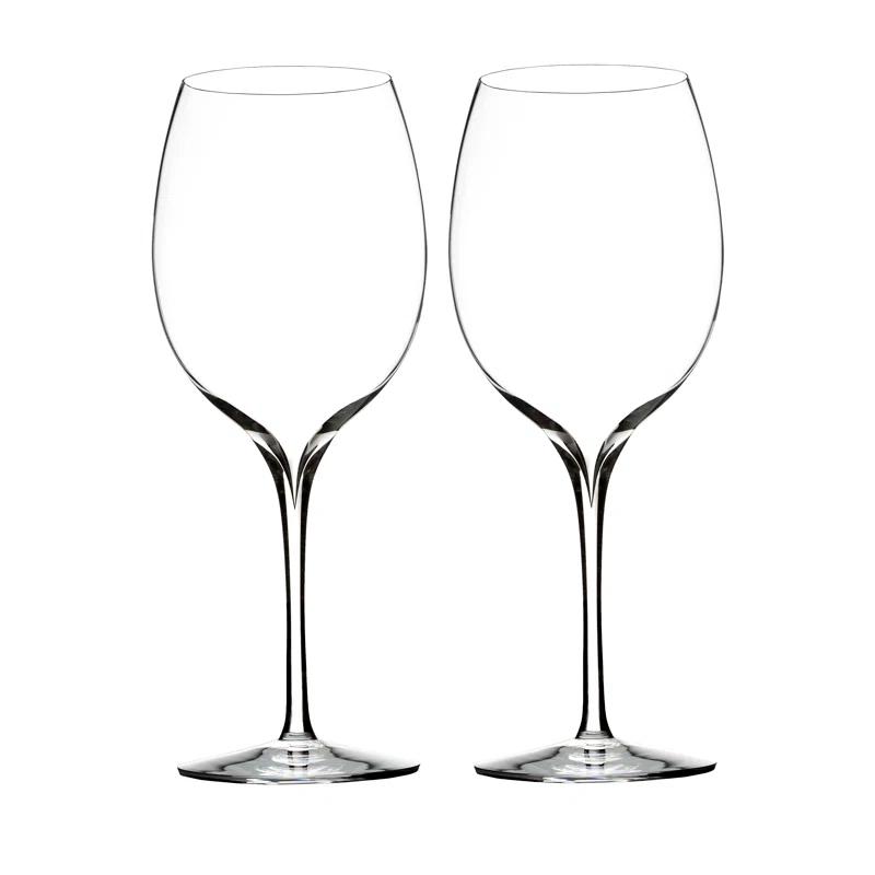Clear Crystal Minimalist White Wine Glass Set