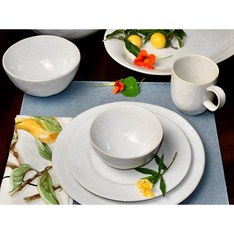 White Ceramic Transitional Soup and Cereal Bowl