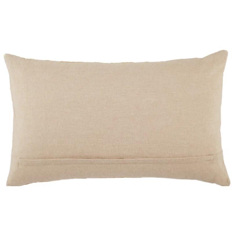 Floretta Embroidered Cotton Lumbar Throw Pillow