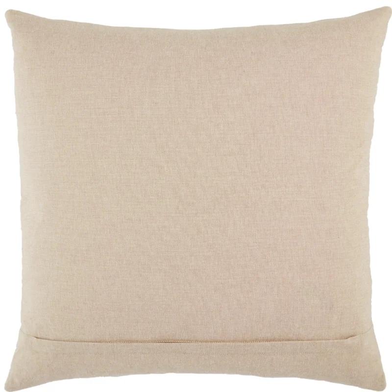 Gretchen Embroidered Brown Cotton 22" Square Throw Pillow Set