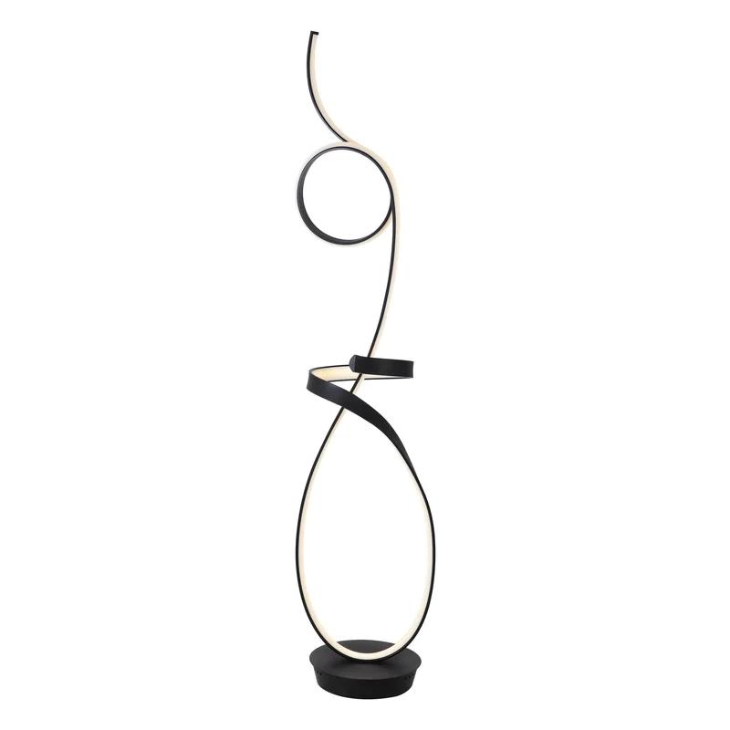 Symphonie 63" Matte Black Modern LED Floor Lamp