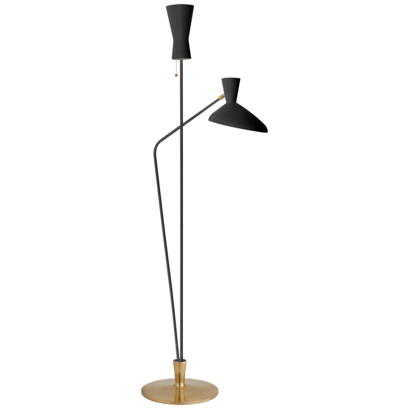 Edison Adjustable 70'' Matte Black Outdoor Floor Lamp