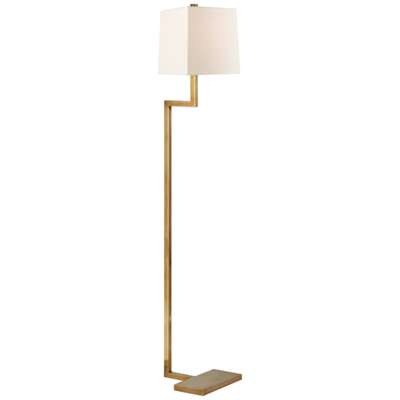 Edison Adjustable 49" Outdoor Floor Lamp in Hand-Rubbed Antique Brass