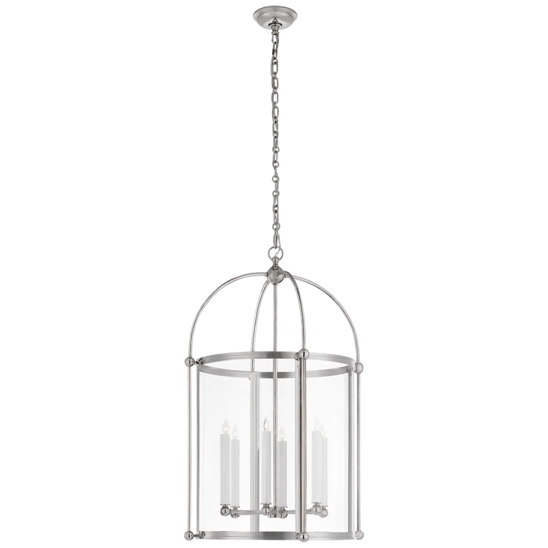 Riverside Polished Nickel 6-Light Indoor/Outdoor Island Chandelier