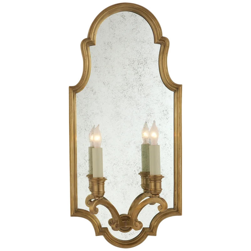 Sussex Framed Dimmable Sconce in Antique-Burnished Brass