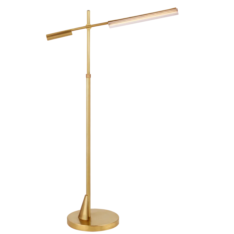 Ralph Lauren Adjustable Edison Daley LED Outdoor Floor Lamp in Natural Brass