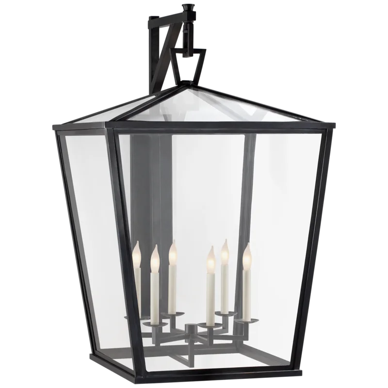 Dimmable Bronze and Black 39" Outdoor Lantern