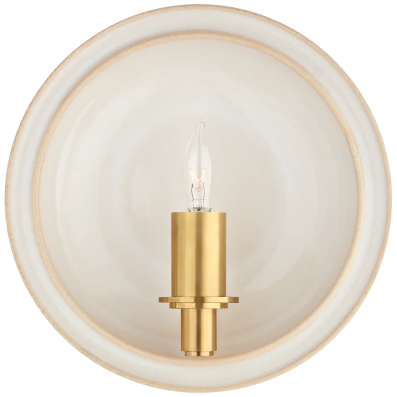 Leeds 8.25" Ivory Candle-Style Dimmable Wall Sconce