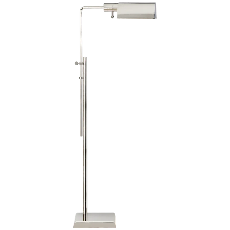 Polished Nickel Adjustable Pharmacy Floor Lamp