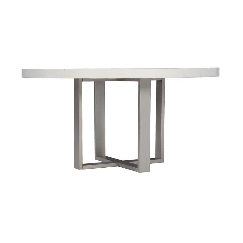 Merrion 54" Transitional Gray and White Round Dining Table