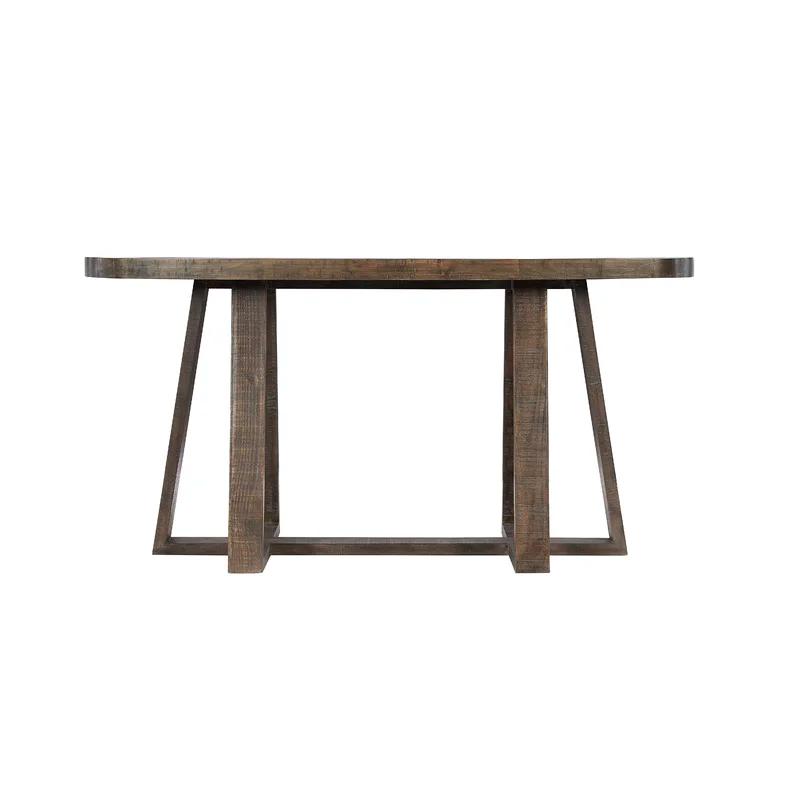 Loft-Inspired 72'' Sable Brown Reclaimed Wood Counter Table