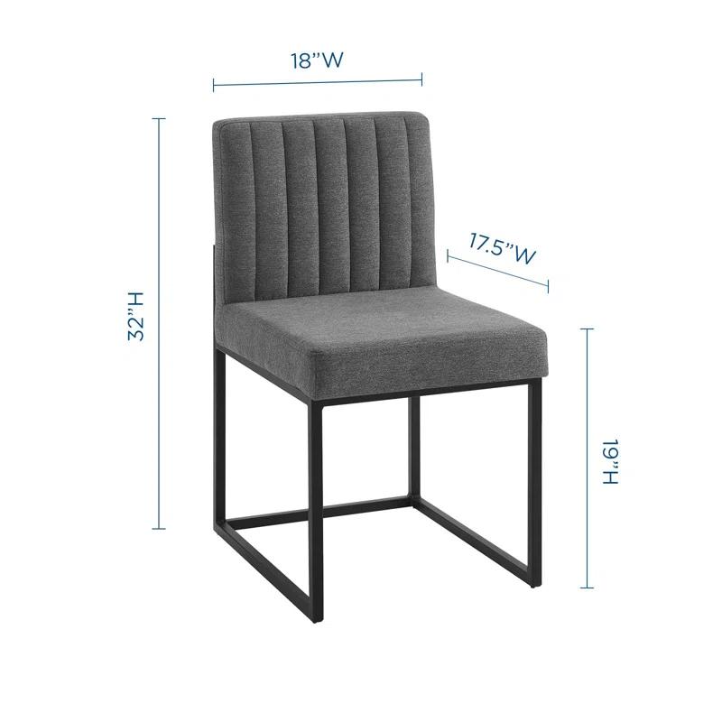 Latitude Run® Carriage Dining Chair Upholstered Fabric (Set of 2)