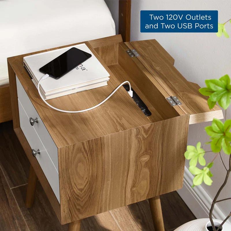 Modway Ember Wood Mid-century Modern Nightstand