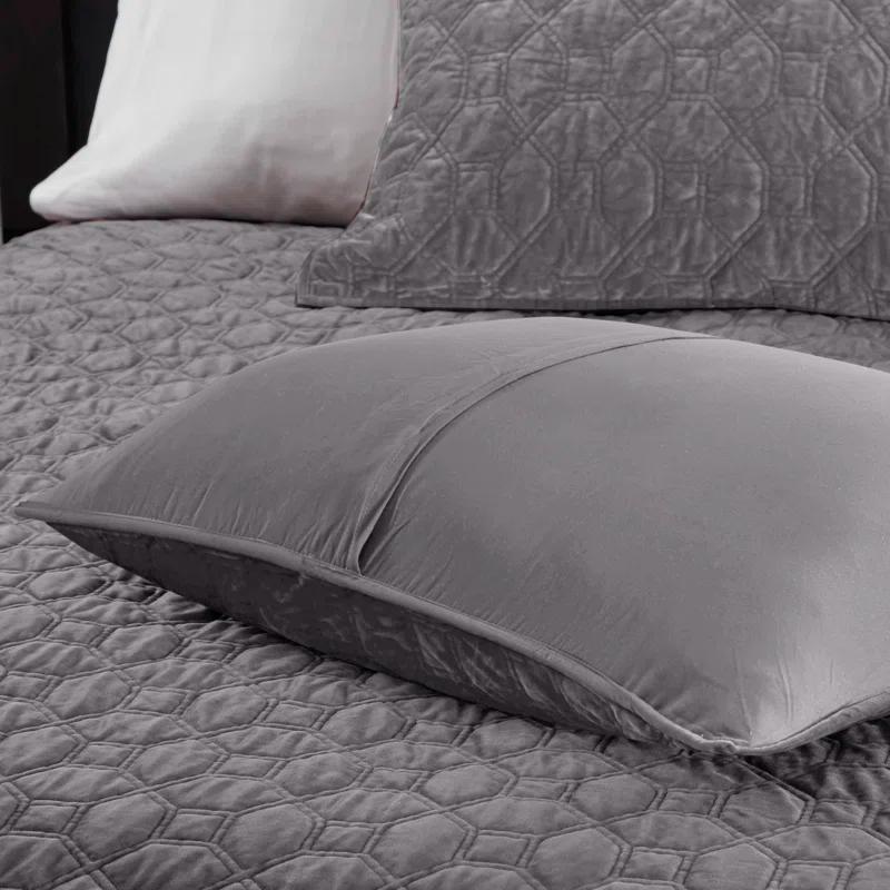 Madison Park Harper 3 Piece Velvet Quilt Set