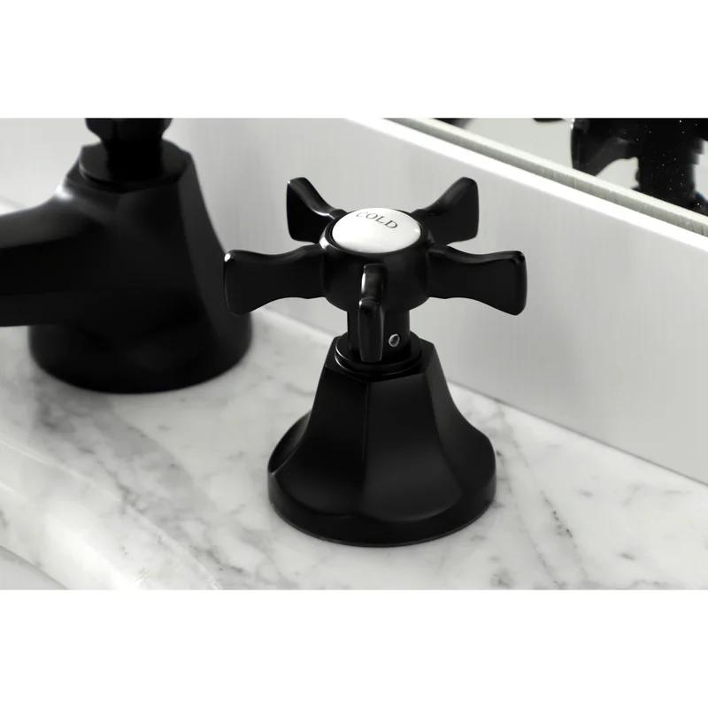 Hamilton Matte Black Brass Widespread Bathroom Faucet