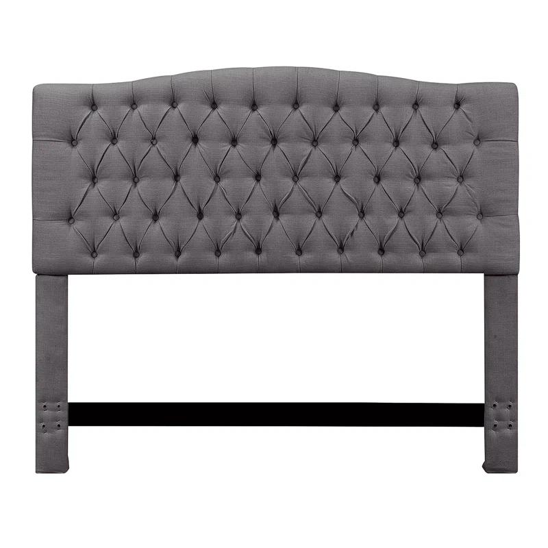 Celeste Gray Queen Upholstered Tufted Headboard