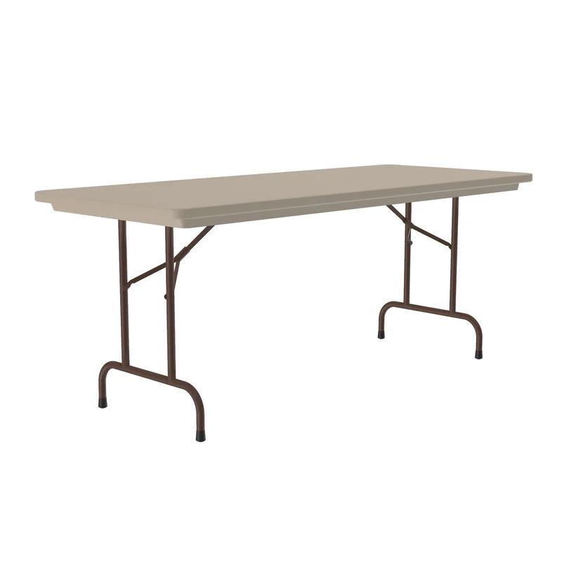 Mocha Granite 72" Rectangular Steel Frame Folding Table