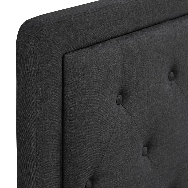 Elle Decor Amery Elle Décor Diamond Stitched Tufted Headboard with Padded Button-Tufting