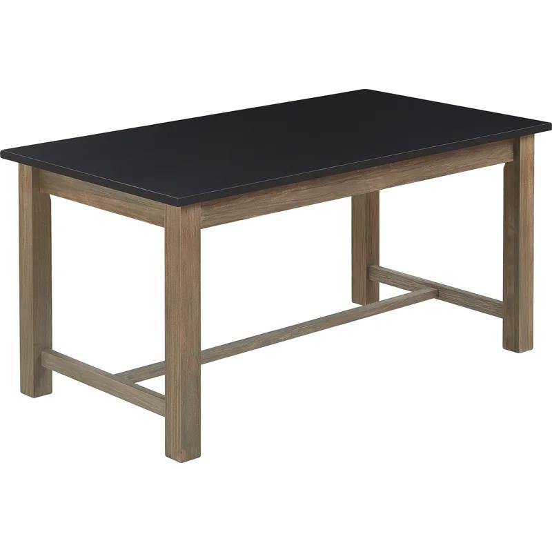 Elmhurst 66" Black and Grey Reclaimed Wood Dining Table