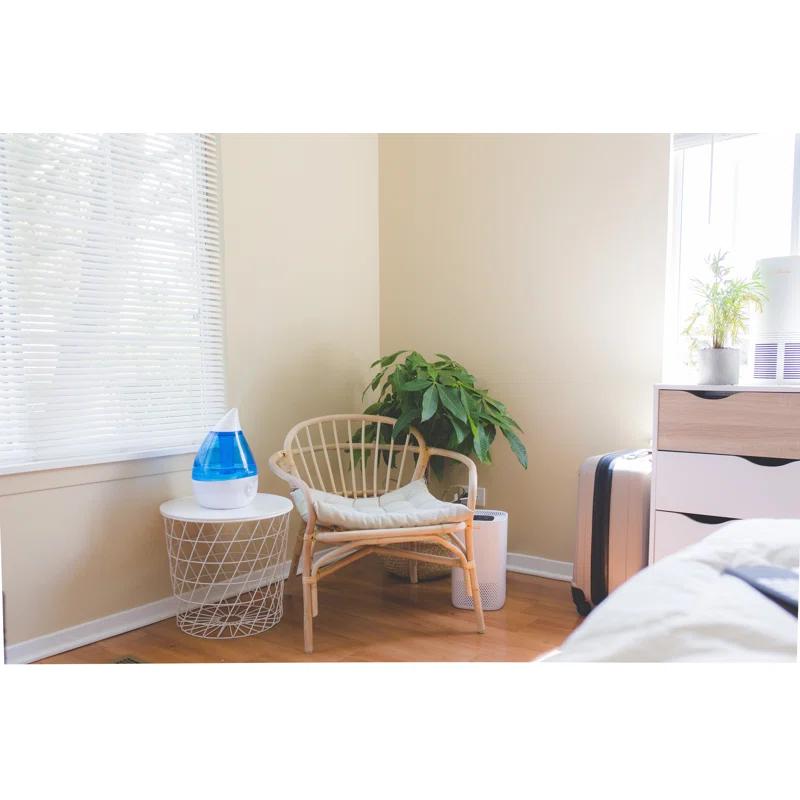 Crane USA 1 Gal. Cool Mist Ultrasonic Humidifier for Bedroom, Office, Nursery, Blue/White, Crane USA