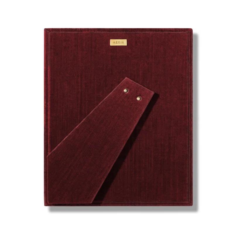 AERIN Valentina Matte Velvet Picture Frame in Cinnabar | Wayfair