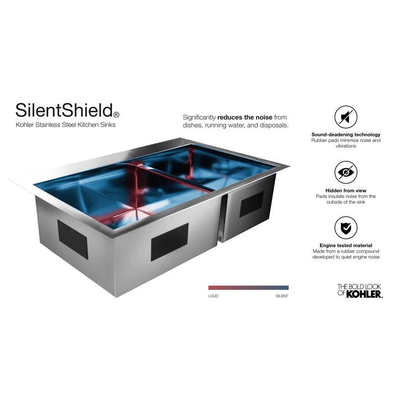 Vault 24-In X 18-1/4-In X 6-1/4-In Undermount Single-Bowl Kitchen Sink