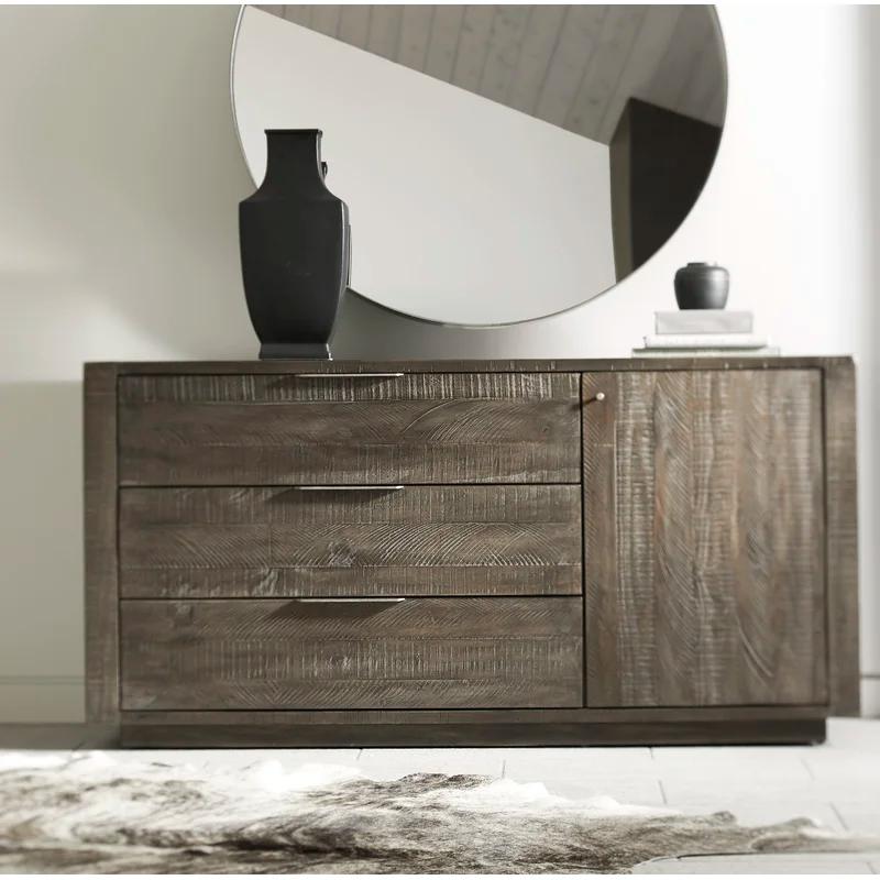 Payson Transitional 64'' Brown Solid Pine Sideboard