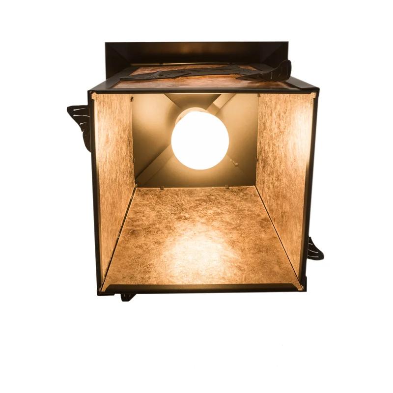 Timeless Bronze 1-Light Sconce with Dimmable Silver Mica Glass