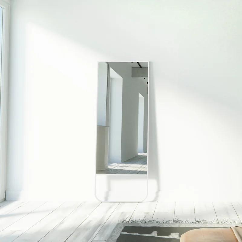 Clove Modern Full-Length Square White Wood Mirror 67"x24"