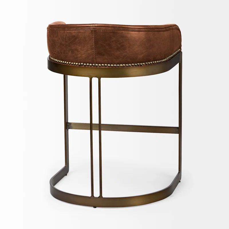 Bradley Genuine Leather Bar & Counter Stool