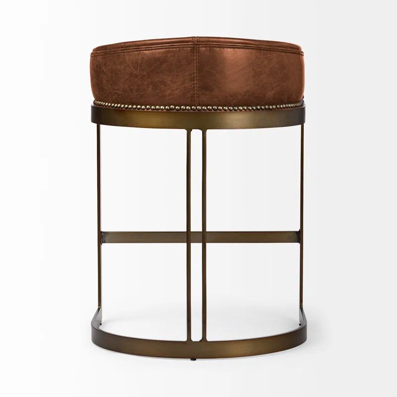 Bradley Genuine Leather Bar & Counter Stool