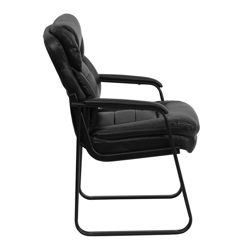 Flash Furniture Isla Modern LeatherSoft Executive Side Reception Chair with Sled Base by Flash Furniture