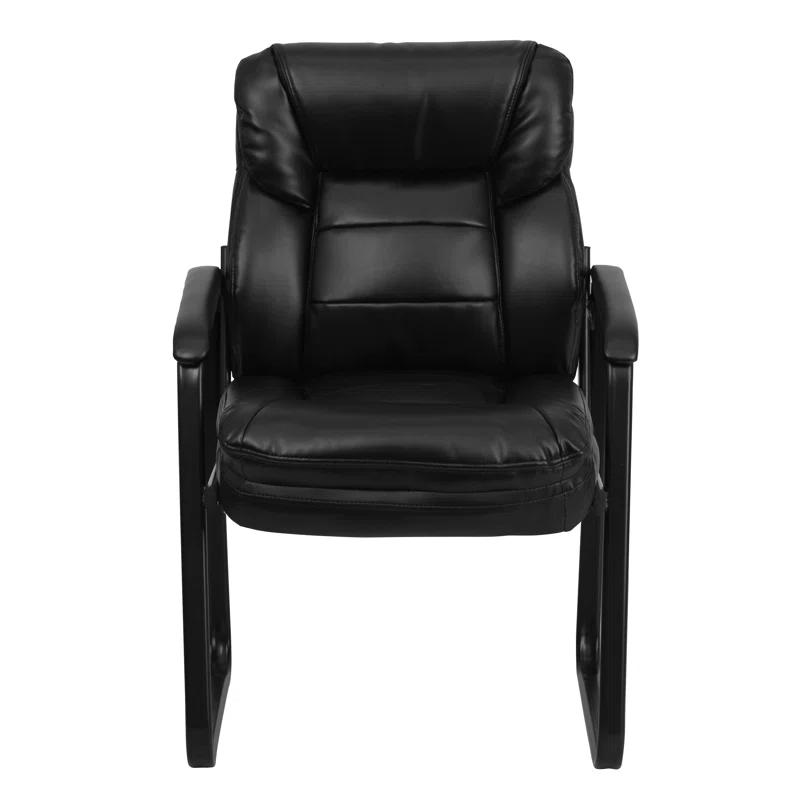 Flash Furniture Isla Modern LeatherSoft Executive Side Reception Chair with Sled Base by Flash Furniture