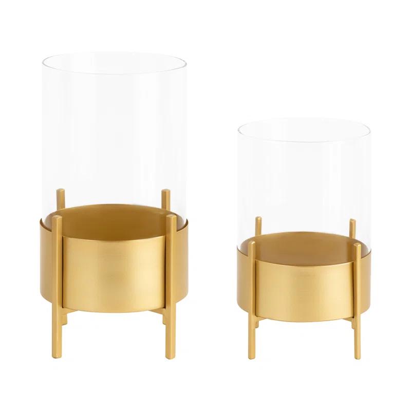 Osiris 2 Piece Metal Tabletop Hurricane Set